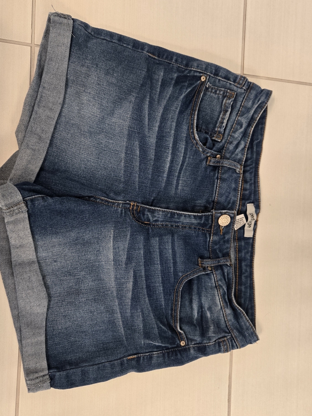 refuge Women's Dark Blue Denim Jean Shorts